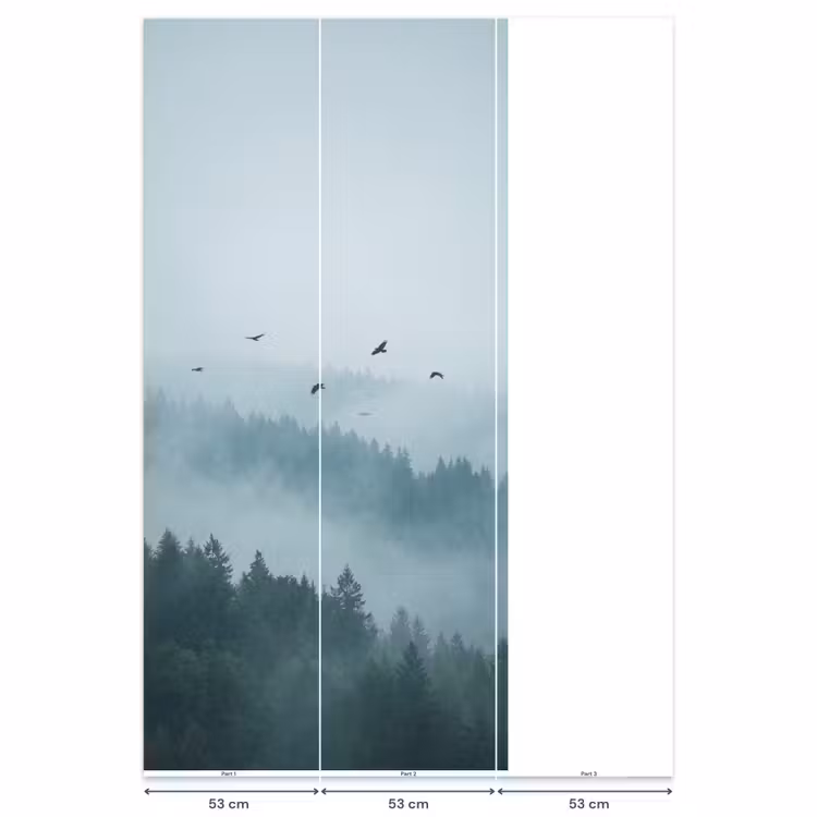 Bos - Mist - Vogels - Natuur - Groen Behang Vlies klein -USP_banen