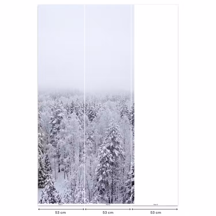 Bos - Sneeuw - Winter - Natuur - Wit Behang Vlies klein -USP_banen