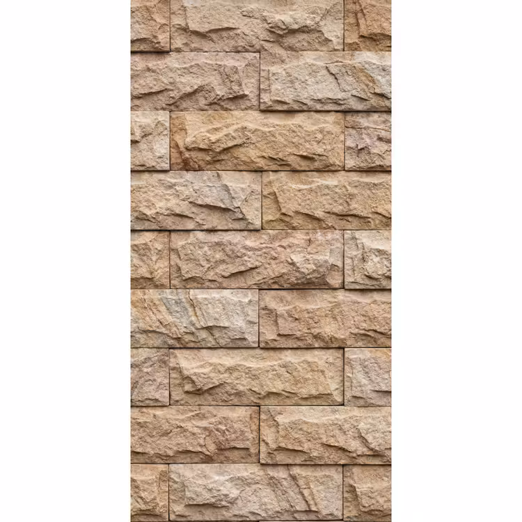 Muur - Steen - Ruw - Textuur - Beige Behang Vlies klein -3d_website