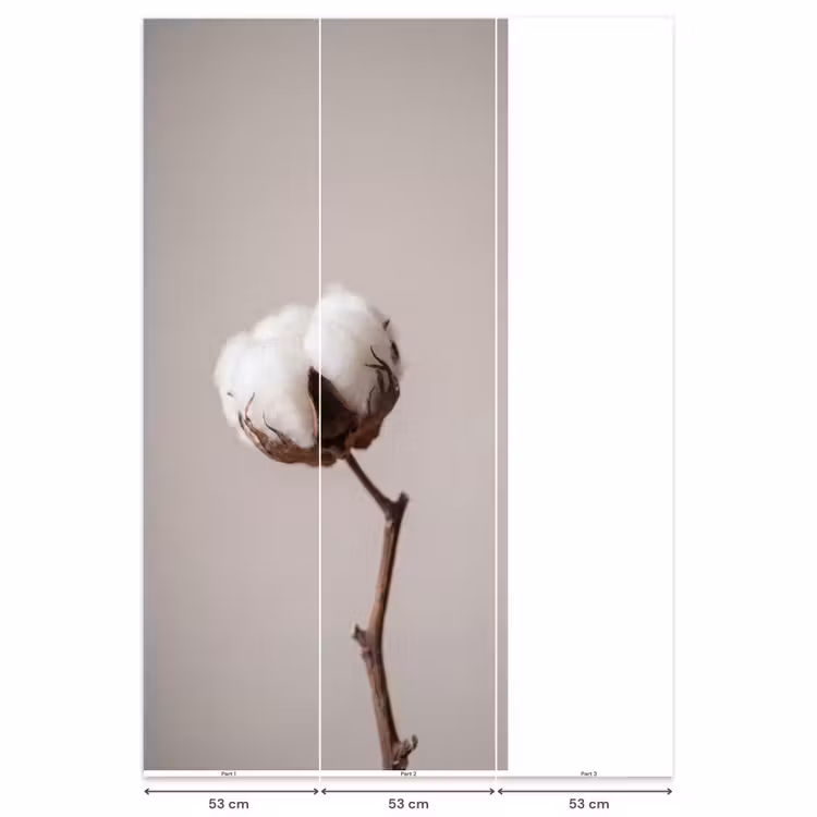Katoenbol - Minimalistisch - Wit Behang Vlies klein -USP_banen