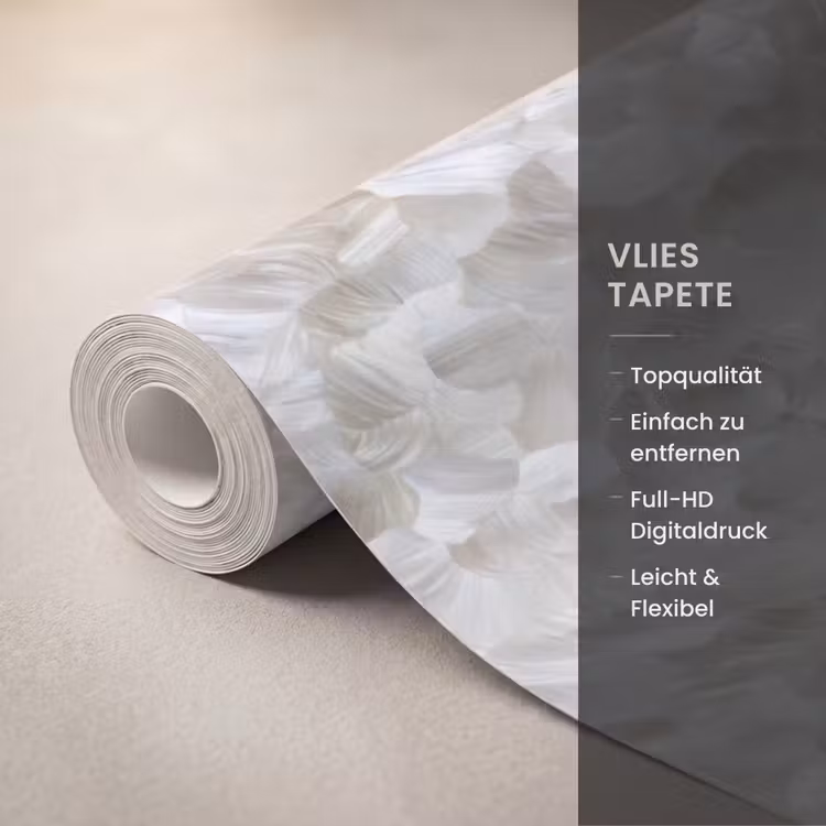 Wit - Penseelstreken - Reliëfeffect Behang Vlies klein 1076 -USP_closeupDE
