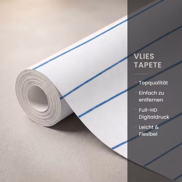 Golf - Brekende - Natuur - Minimalistisch - Blauw Behang Vlies klein -USP_closeupDE
