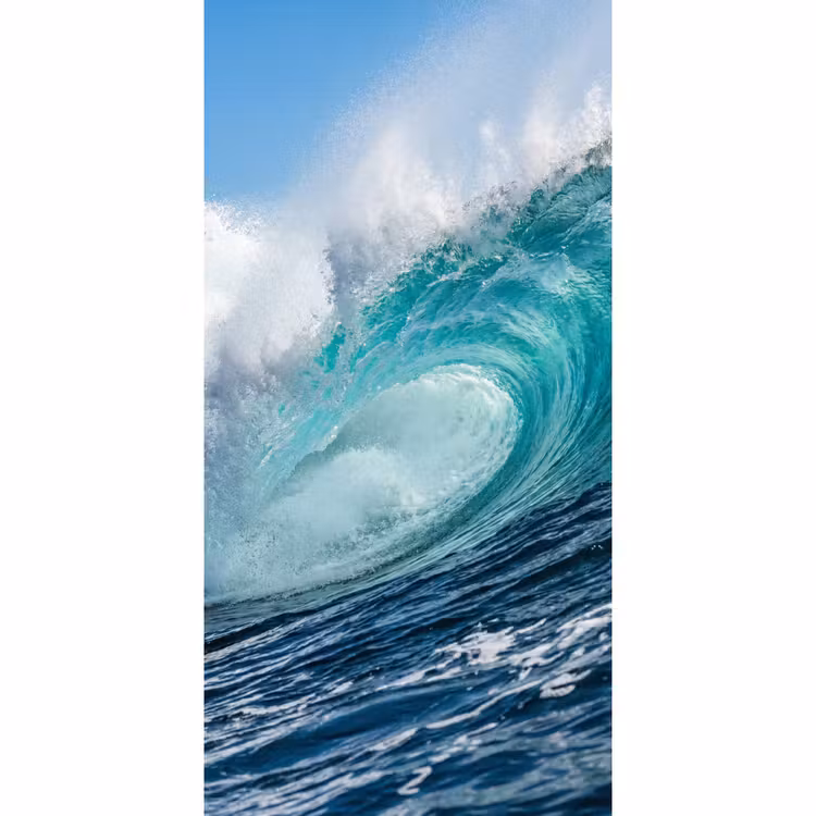 Golf - Oceaan - Water - Dynamisch - Blauw Behang Vlies klein -3d_website