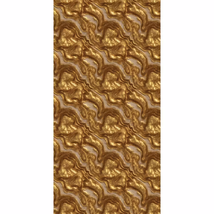 Tapete - Wellen – Organisch – Gold – Creme - Golven - Organisch - Goud - Crème Behang Vlies klein 1076