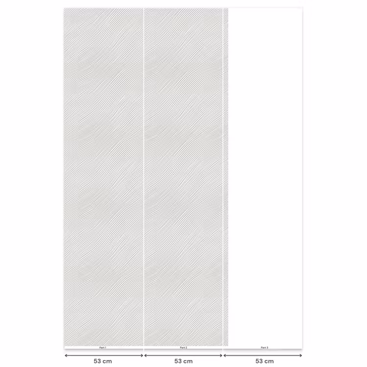 Golven - Ribbels - Wit Behang Vlies klein 1076 -USP_banen