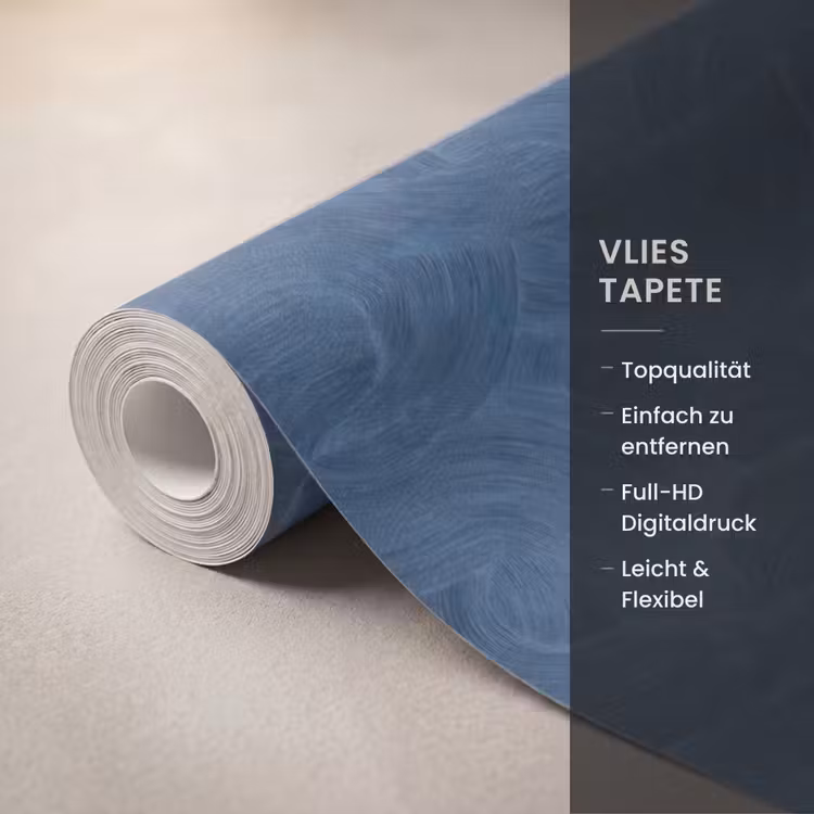 Golven - Textuur - Patroon - Blauw Behang Vlies klein 1076 -USP_closeupDE
