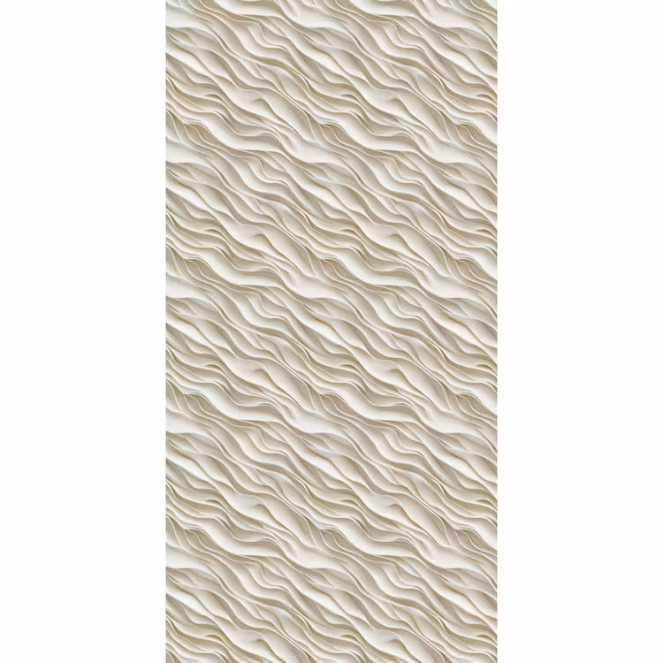 Golven - Wit - Minimalistisch Behang Vlies klein 1076 -3d_website