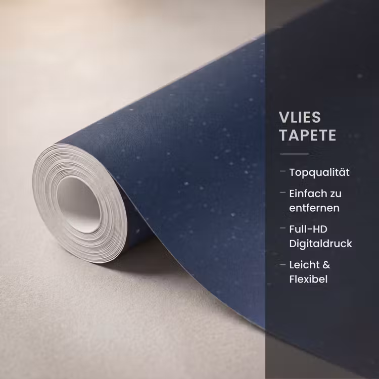 Ruimte - Zonnestelsel - Blauw Behang Vlies klein -USP_closeupDE
