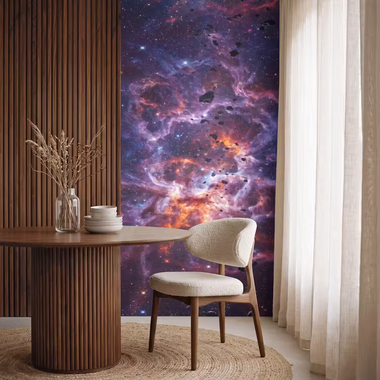 Space - Stars - Abstract - Colorful Behang Vlies klein -sfeer1