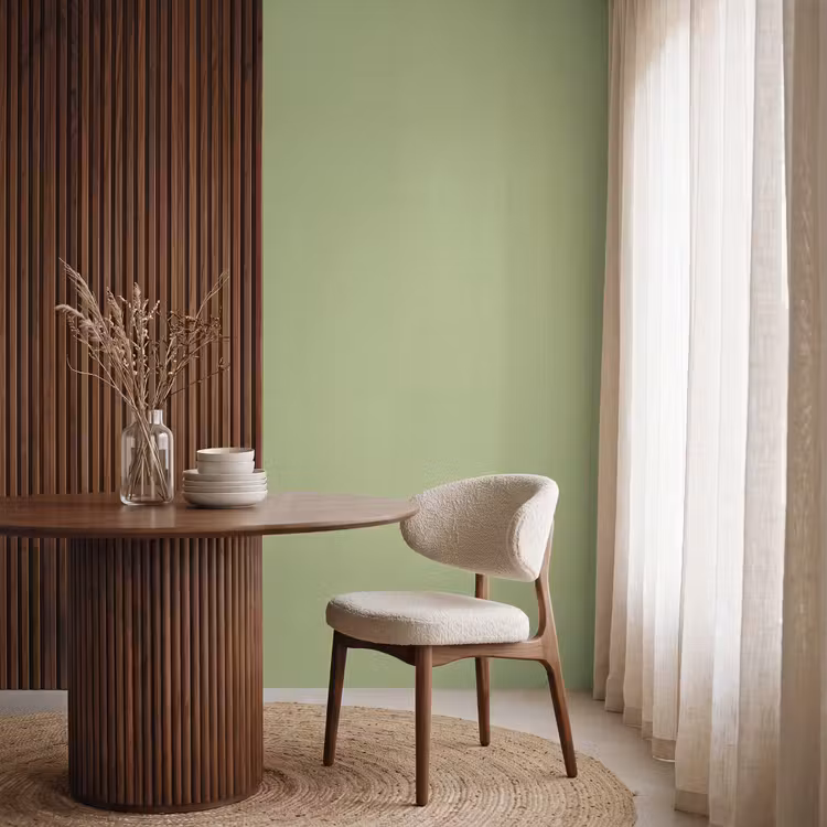 Whispering - Sage - Groen Behang Vlies klein 1076 -sfeer1