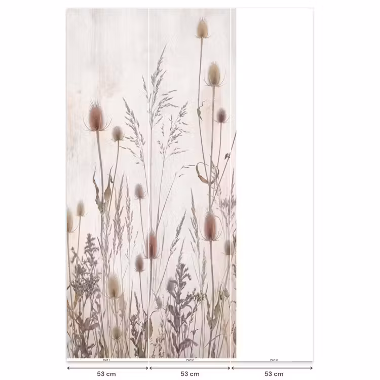 Weidebloemen - Design - Sepia Behang Vlies klein -USP_banen