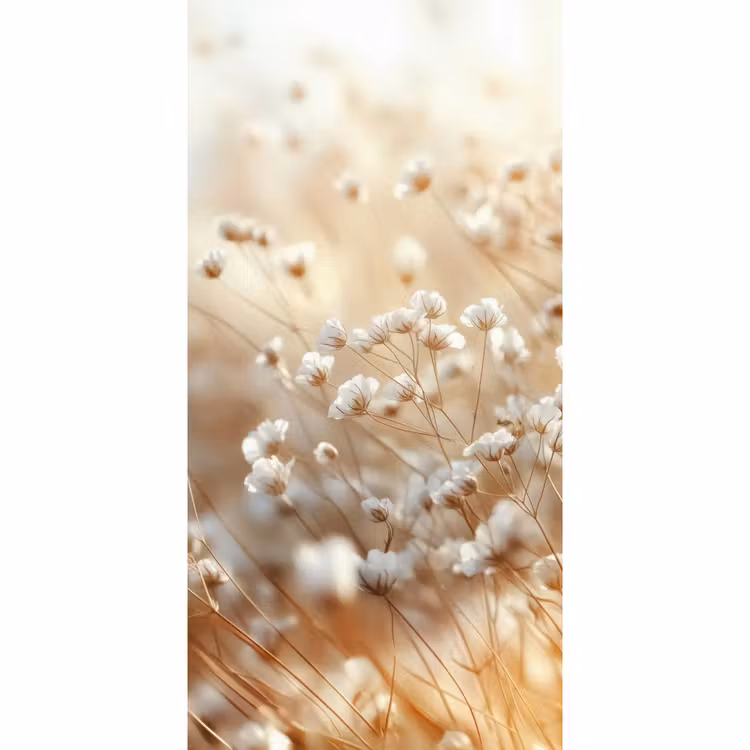 Wilde - Bloemen - Wit Behang Vlies klein -3d_website