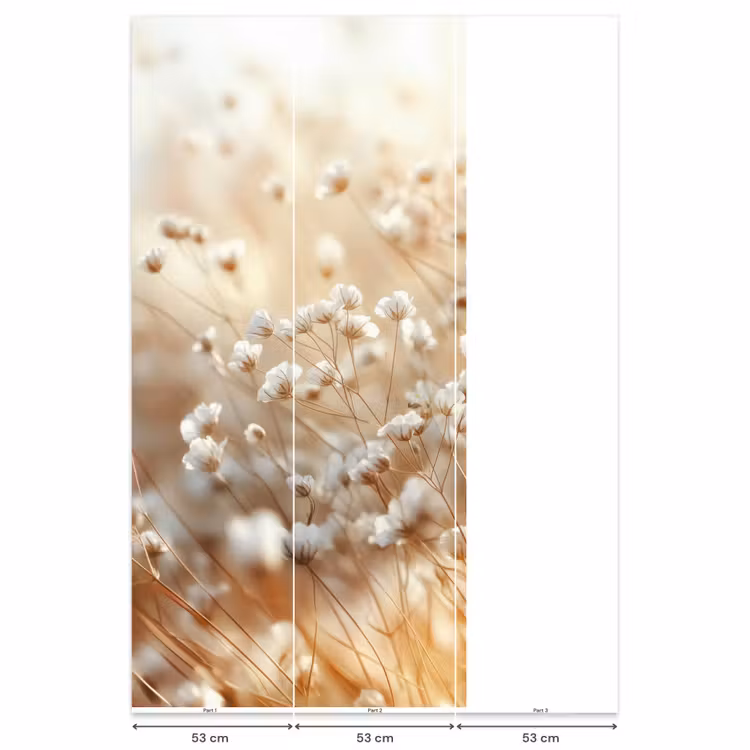 Wilde - Bloemen - Wit Behang Vlies klein -USP_banen