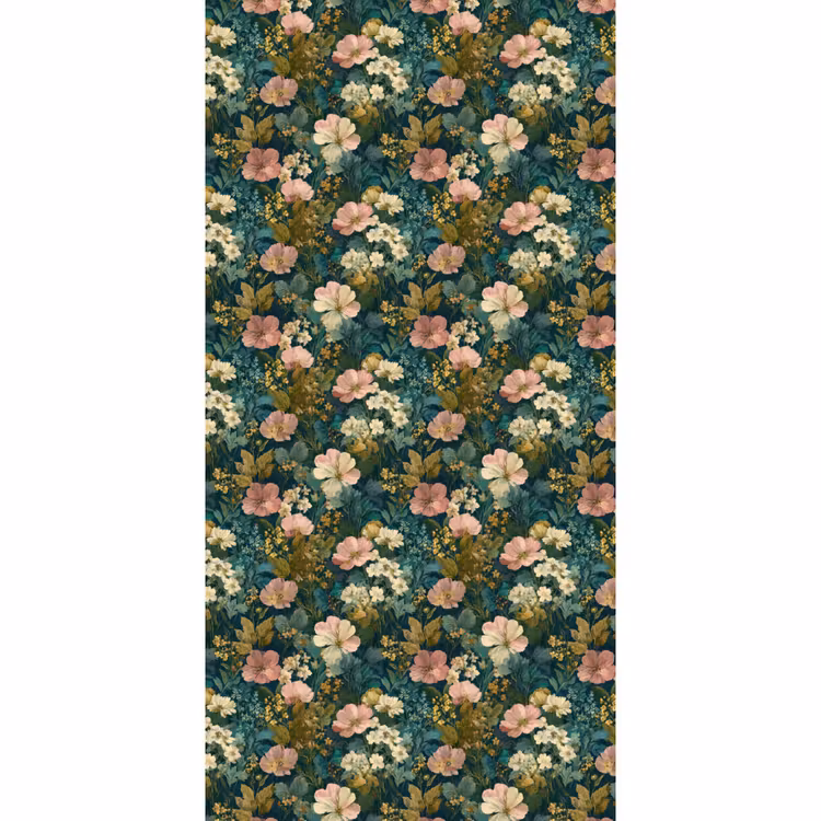 Wilde bloemen - Botanisch - Patroon - Roze - Romantisch Behang Vlies klein 1076 -3d_website