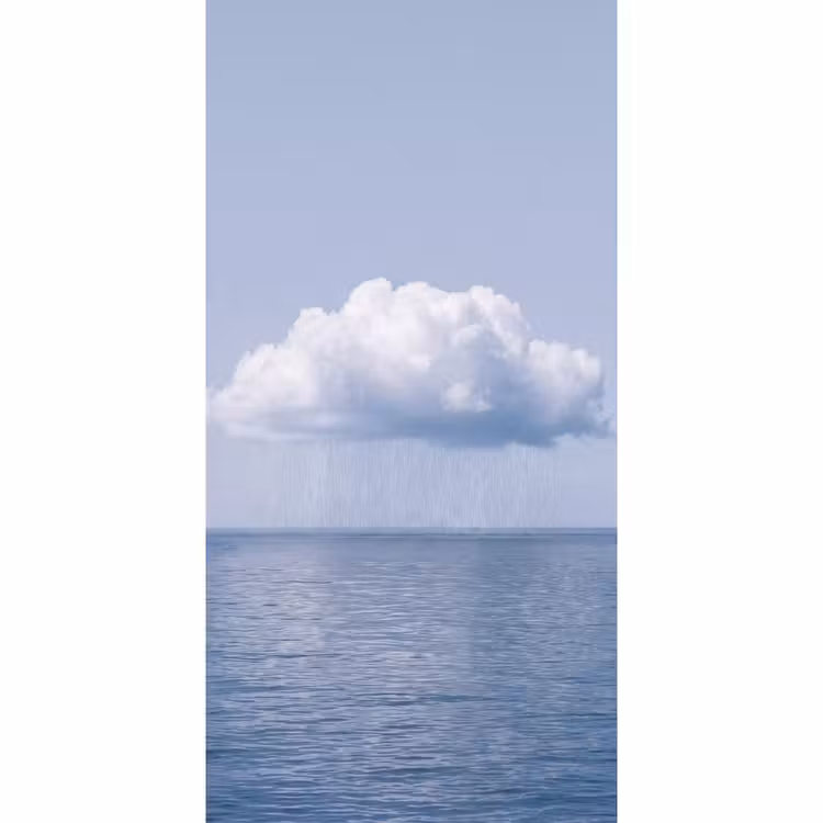 Tapete - Wolke – Regen – Natur - Wolk - Regen - Natuur Behang Vlies klein