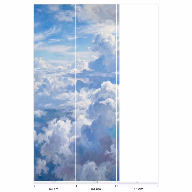 Wolken - Lucht - Natuur - Abstract - Blauw Behang Vlies klein -USP_banen