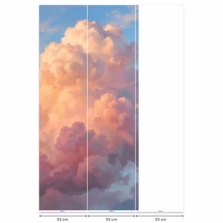 Wolken - Lucht - Natuur - Abstract - Kleurrijk Behang Vlies klein -USP_banen
