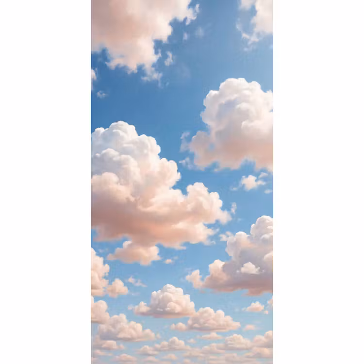 Wolken - Hemel - Natuur - Licht - Blauw Behang Vlies klein -3d_website