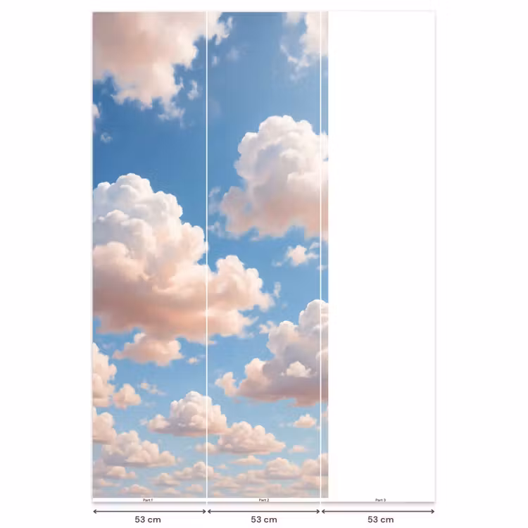 Wolken - Hemel - Natuur - Licht - Blauw Behang Vlies klein -USP_banen