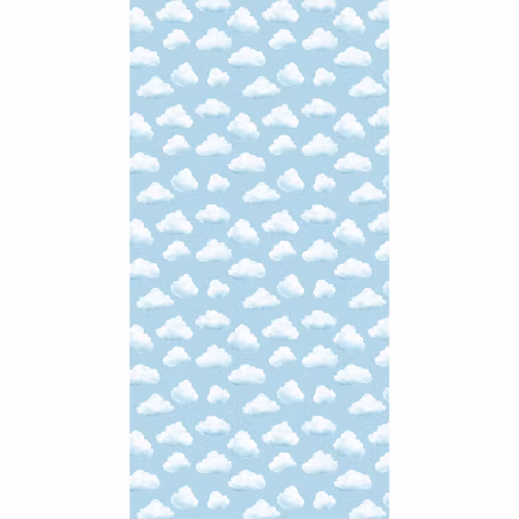 Wolken - Illustratie - Blauw Behang Vlies klein 1076 -3d_website