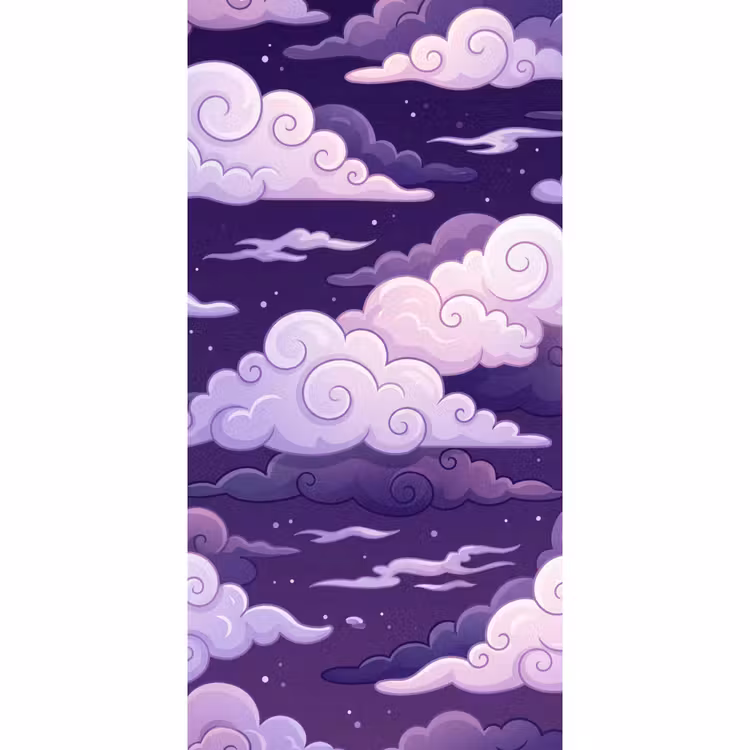 Wolken - Nacht - Natuur - Abstract - Paars Behang Vlies klein -3d_website