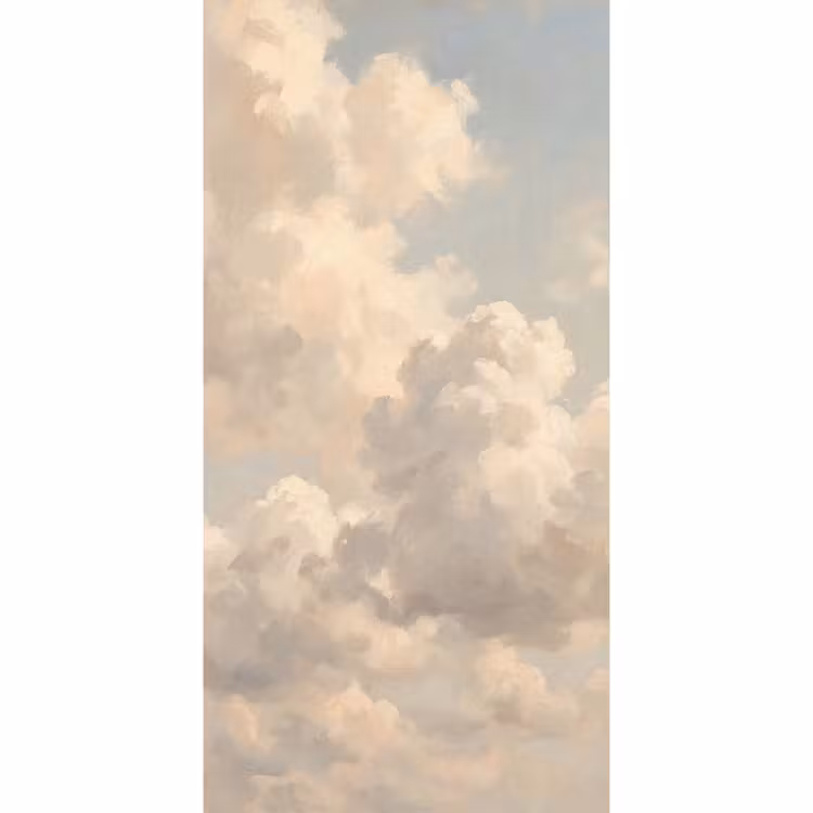 Wolken - Zacht - Natuur - Klassiek - Beige Behang Vlies klein -3d_website