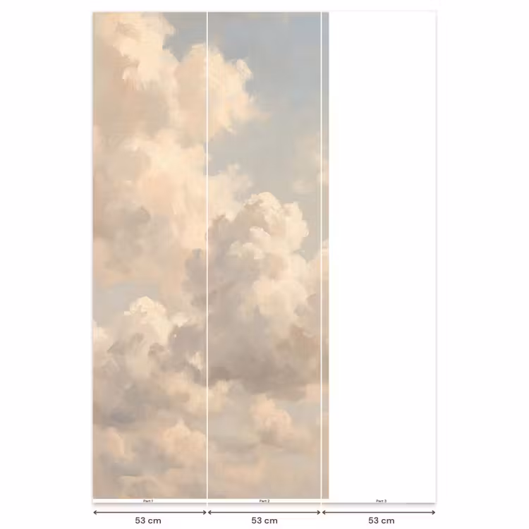 Wolken - Zacht - Natuur - Klassiek - Beige Behang Vlies klein -USP_banen