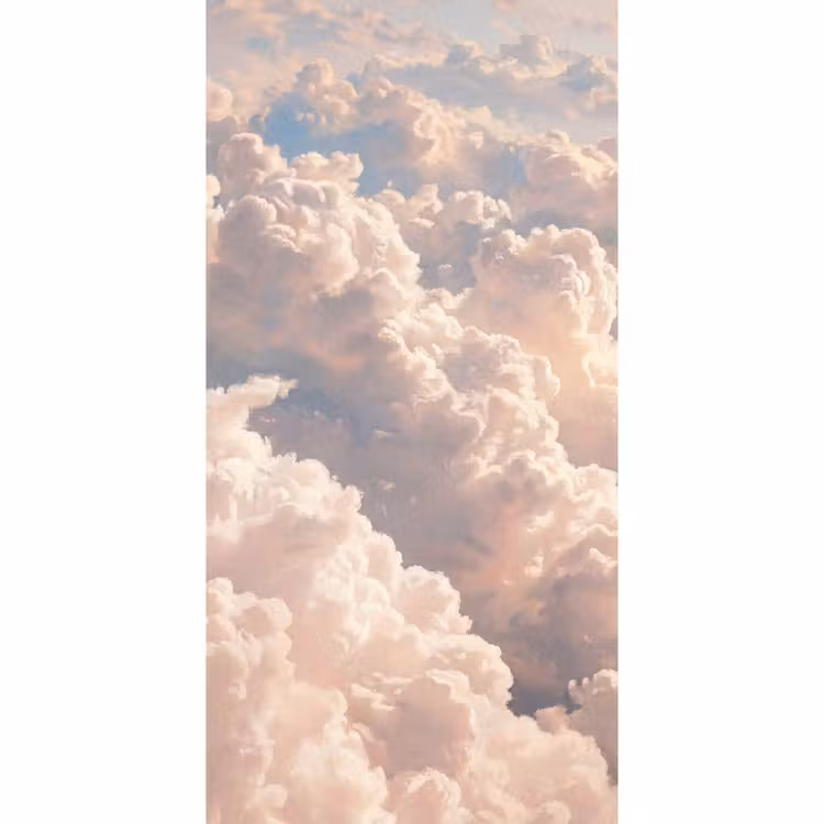 Wolken - Zonsondergang - Natuur - Pastel - Roze Behang Vlies klein -3d_website