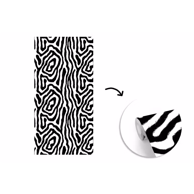 Zebra - Abstract - Zwart fotobehang vinyl groot 64 -3d