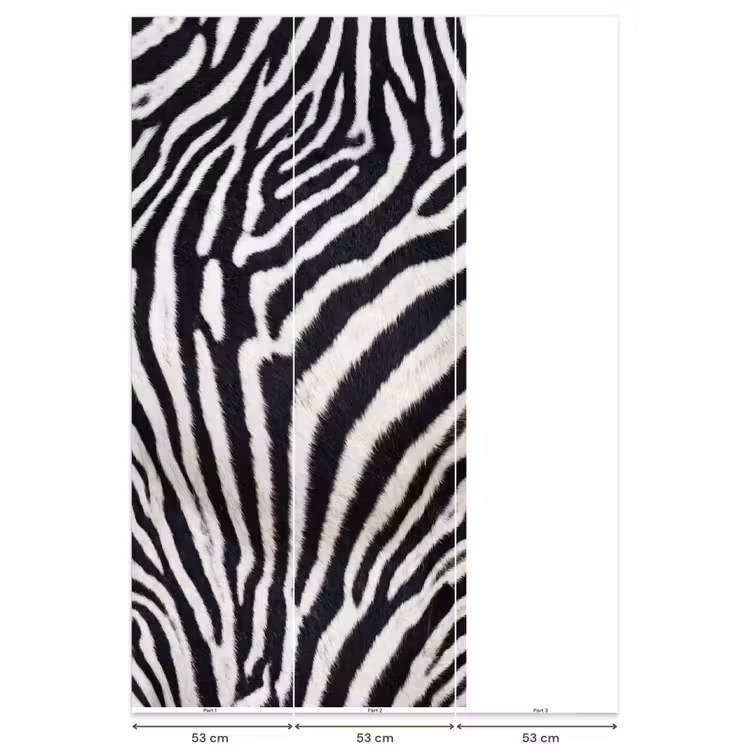 Zebra - Vacht - Klassiek - Zwart - Wit Behang Vlies klein -USP_banen
