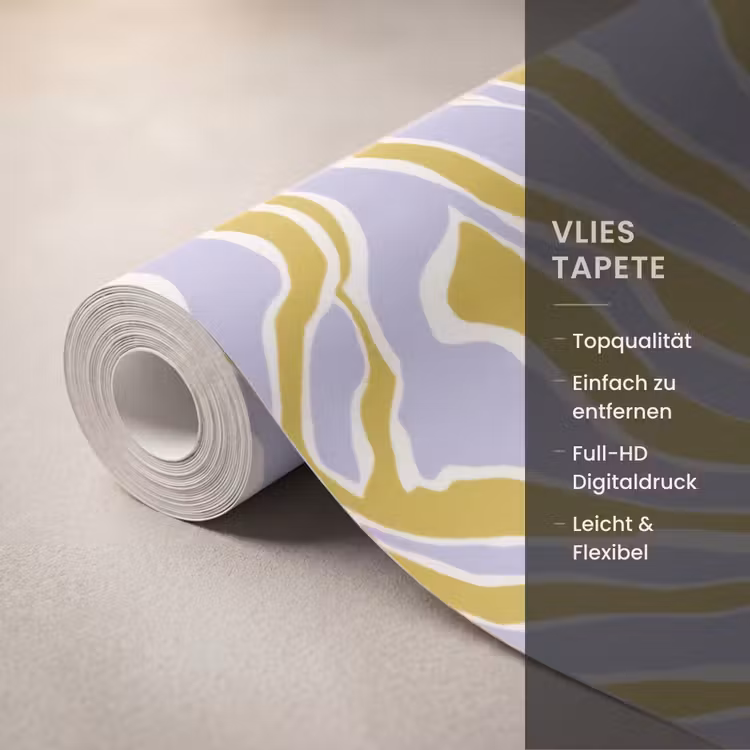 Zebra - Modern - Meerkleurig Behang Vlies klein 1076 -USP_closeupDE