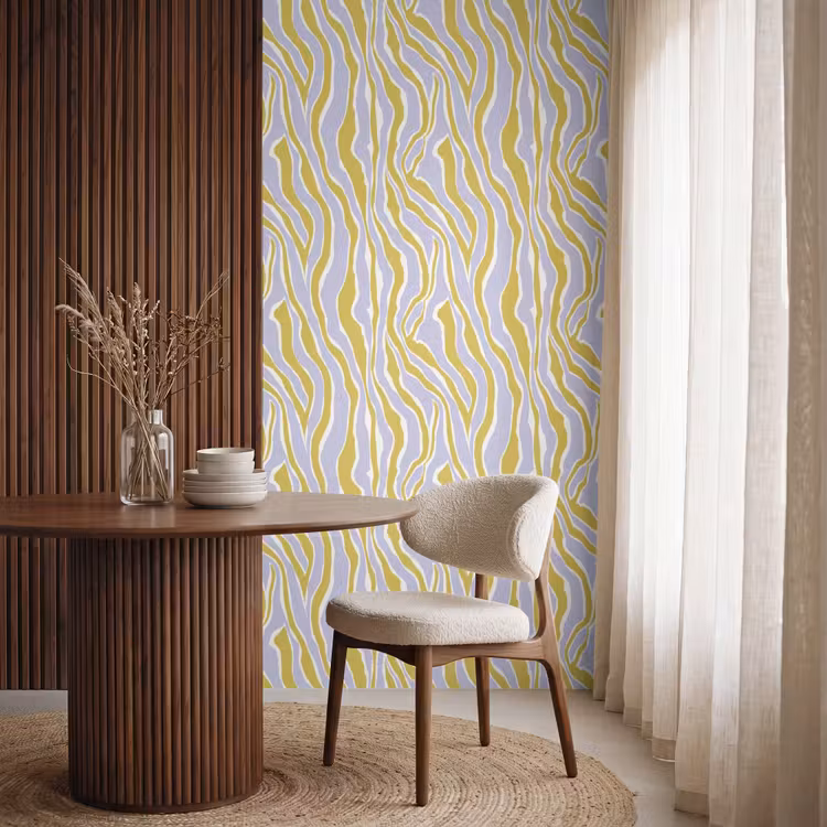 Zebra - Modern - Meerkleurig Behang Vlies klein 1076 -sfeer1