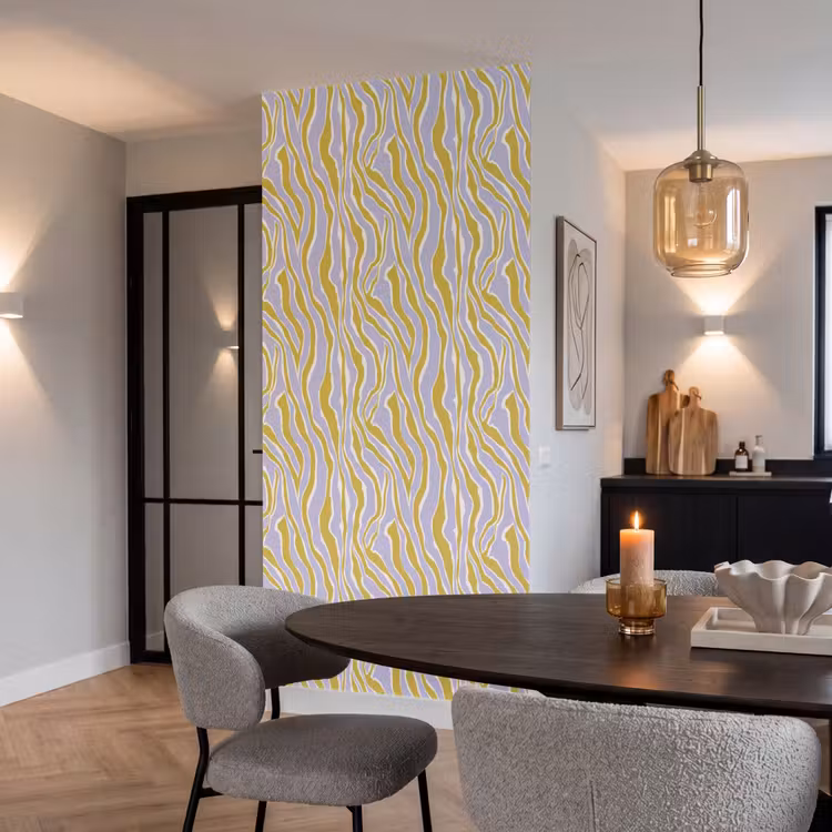 Zebra - Modern - Meerkleurig Behang Vlies klein 1076 -sfeer3