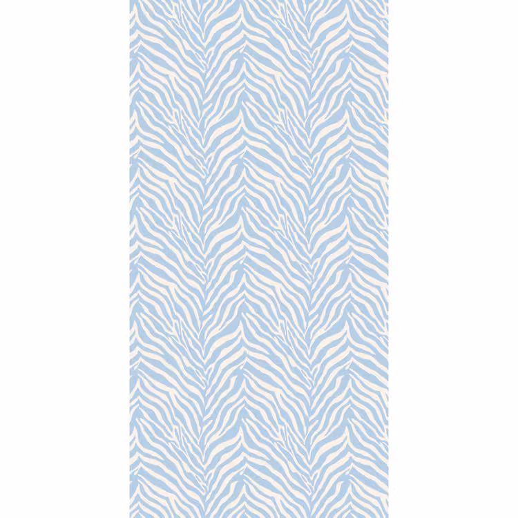 Zebra - Motief - Blauw - Wit Behang Vlies klein 1076 -3d_website