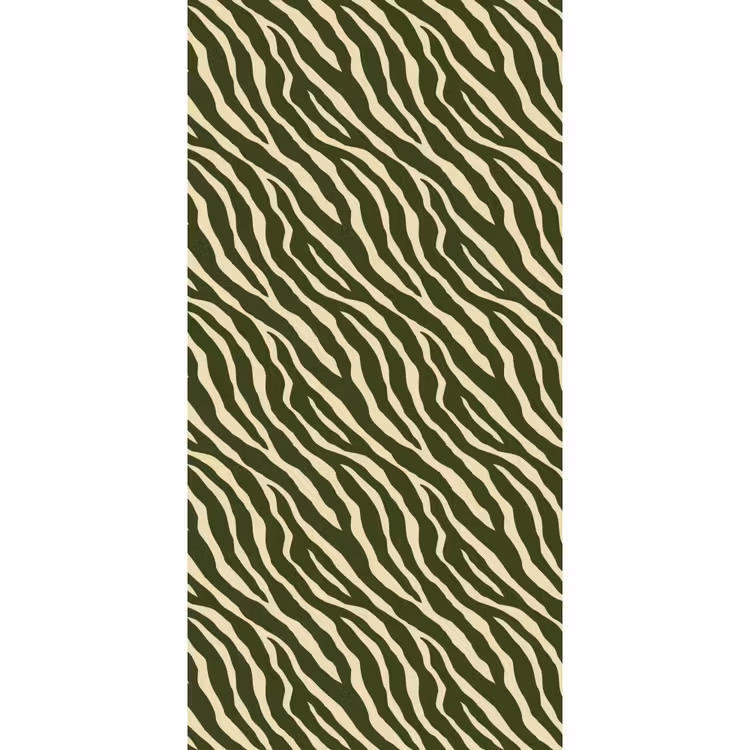 Zebra - Patroon - Groen Behang Vlies klein 1076 -3d_website