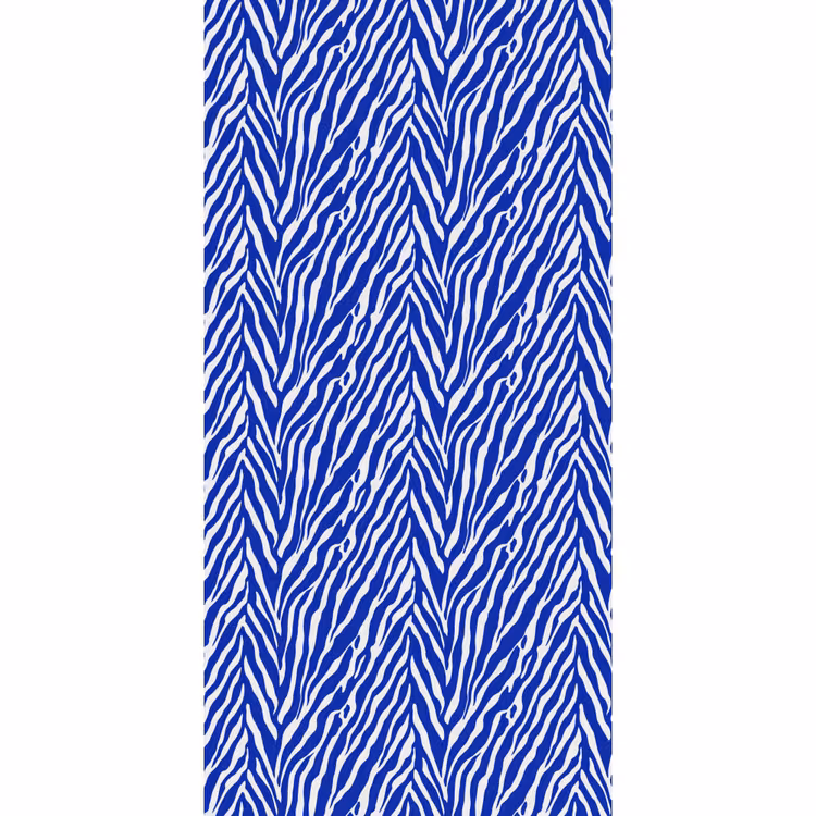 Zebra - Patroon - Kobalt - Blauw Behang Vlies klein 1076 -3d_website