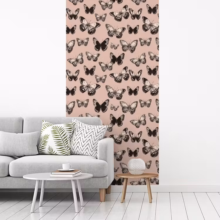 Tijdloos - Vlinders - Perzik fotobehang vinyl groot 64 -woonkamer