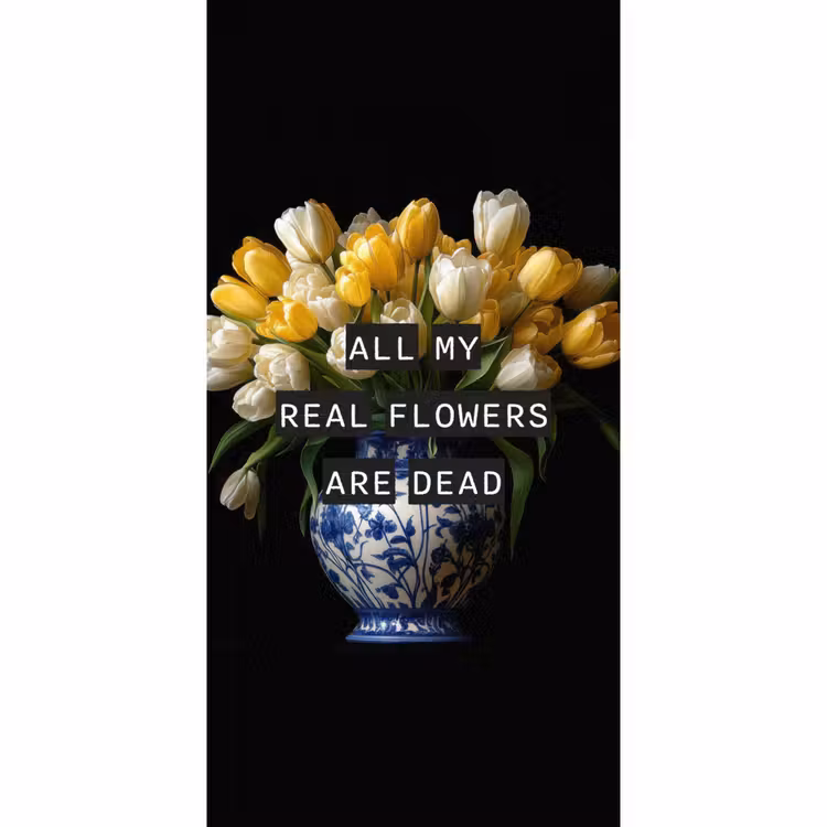Quotes - Bloem - Tulp - Geel Behang Vlies klein -3d_website