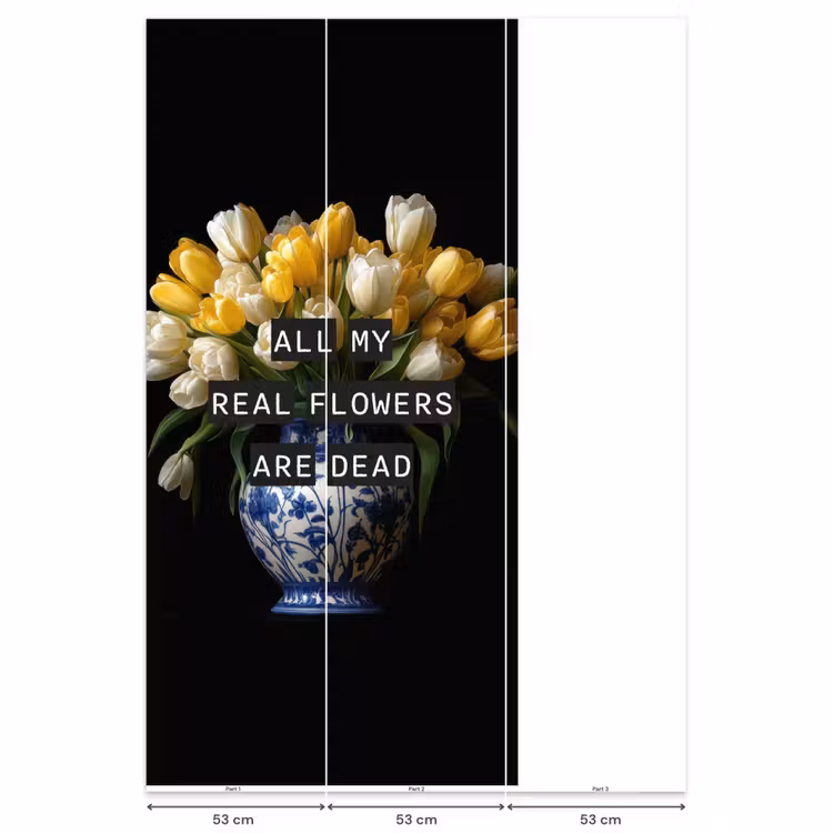 Quotes - Bloem - Tulp - Geel Behang Vlies klein -USP_banen