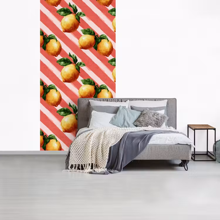 Citroen - Geïllustreerd - Oranje fotobehang vinyl groot 64 -slaapkamer