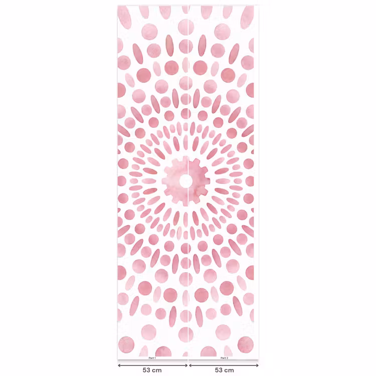 Abstract - Vormen - Patroon - Aquarel - Roze Behang Vlies klein -USP_banen