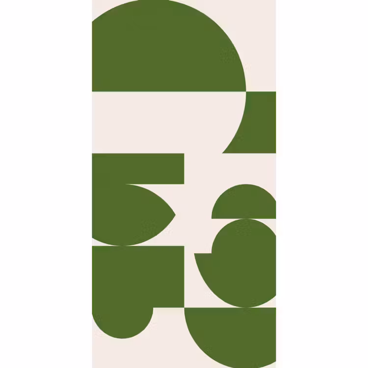 Abstract - Geometrie - Modern - Groen - Wit Behang Vlies klein -3d_website