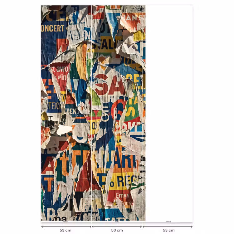 Abstract - Gelaagd papier - Urban - Modern - Kleurrijk Behang Vlies klein -USP_banen