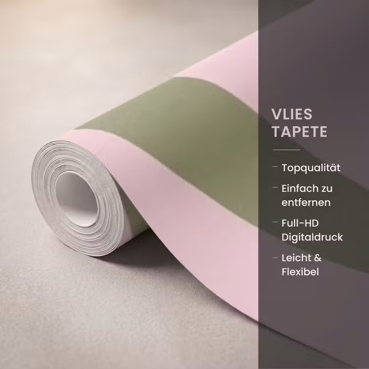 Abstract - Stralen - Grafisch - Roze - Groen Behang Vlies klein -USP_closeupDE