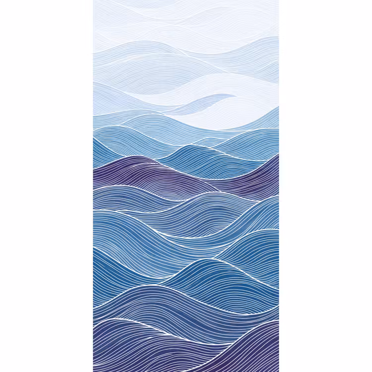 Abstract - Golven - Patroon - Blauw - Modern Behang Vlies klein -3d_website