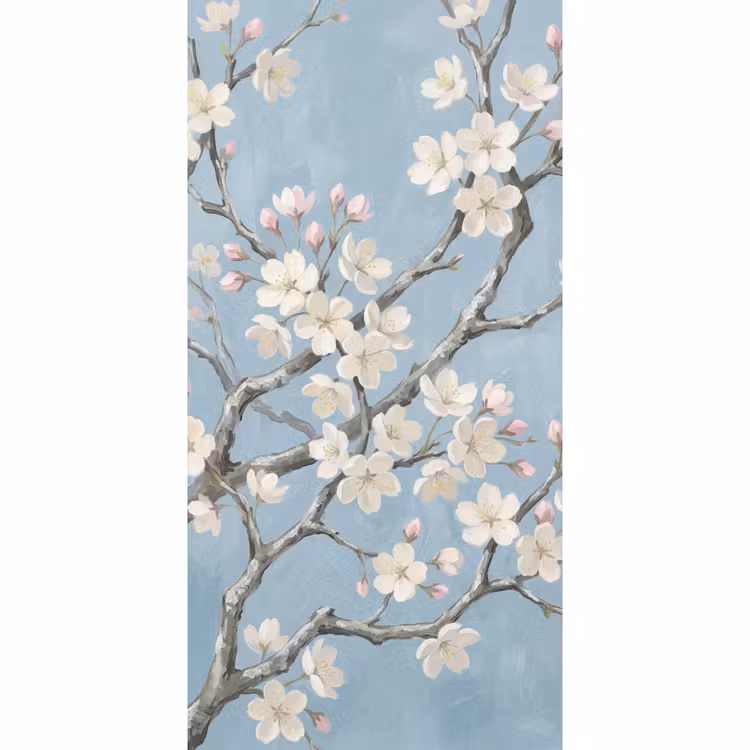 Takken - Kersenbloesem - Blauw Behang Vlies klein -3d_website