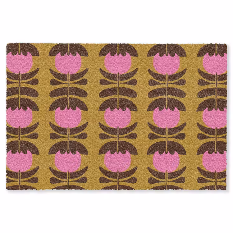 Abstract - Bloemen - Roze Vloerkleed Rechthoek klein 1091 -3d
