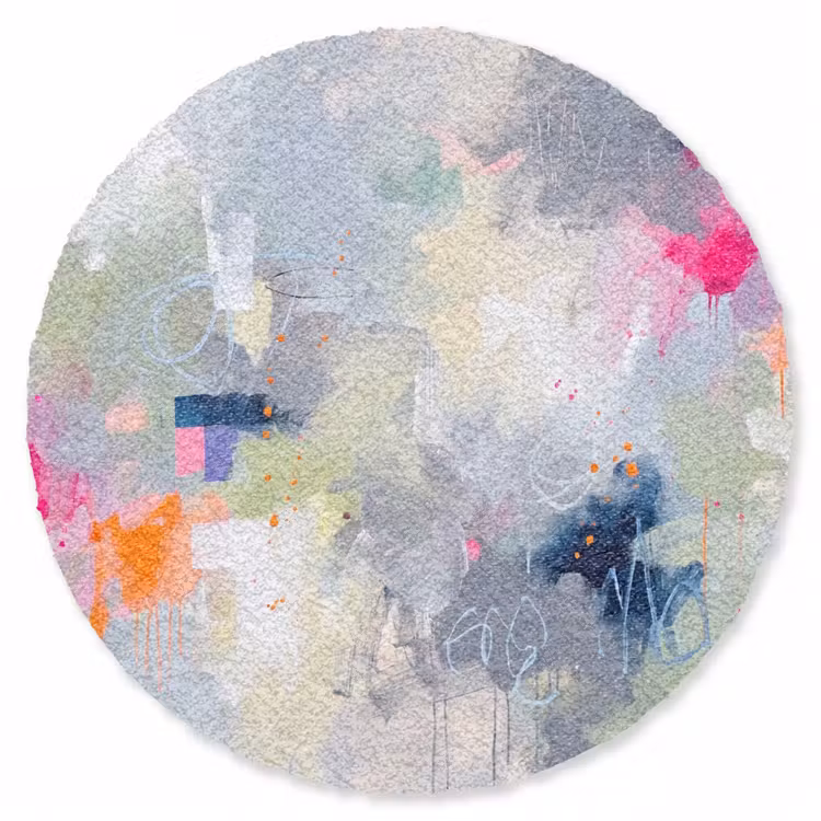 Teppich - Abstrakt – Farbenfroh – Modern – Kunst - Abstract - Kleurrijk - Modern - Kunst Vloerkleed Rond klein
