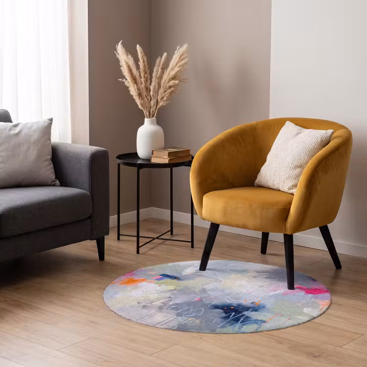 Teppich - Abstrakt – Farbenfroh – Modern – Kunst - Abstract - Kleurrijk - Modern - Kunst Vloerkleed Rond klein