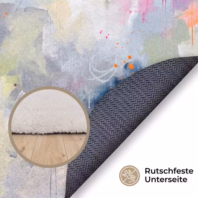 Teppich - Abstrakt – Farbenfroh – Modern – Kunst - Abstract - Kleurrijk - Modern - Kunst Vloerkleed Rond klein